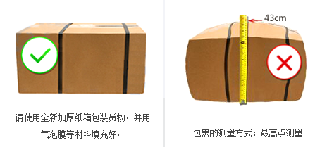 正确的快递包裹